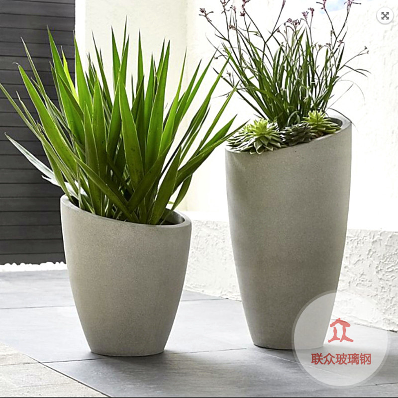 創(chuàng)意花箱花缽戶外玻璃鋼雕塑園林景觀大型商場酒店大花盆美陳擺件