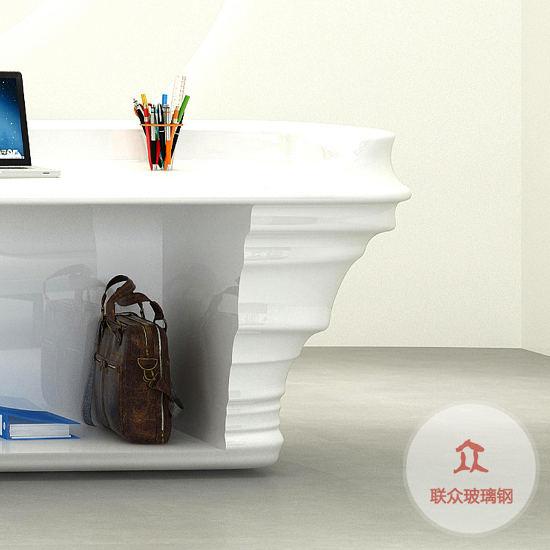 美容院服裝店網(wǎng)紅烤漆吧臺收銀臺玻璃鋼公司前臺接待臺柜臺定制