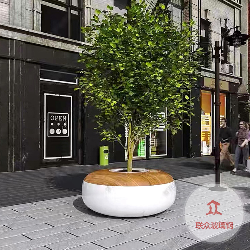 戶外公園玻璃鋼樹池坐凳戶廣場(chǎng)休閑座椅創(chuàng)意異形花壇景觀長(zhǎng)條凳子