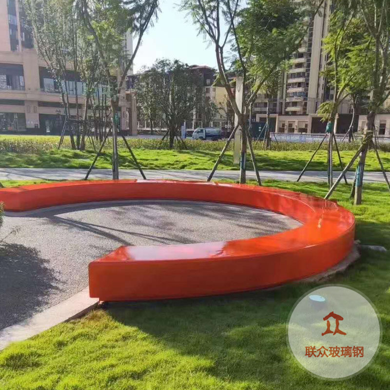 小異形學校戶外公園休閑座椅區(qū)長商場玻璃鋼樹池坐凳花池條凳廠家