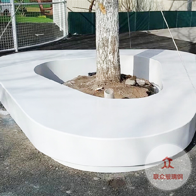玻璃鋼樹(shù)池座椅商場(chǎng)景觀花壇休閑椅商場(chǎng)公園休息區(qū)異形座椅雕塑